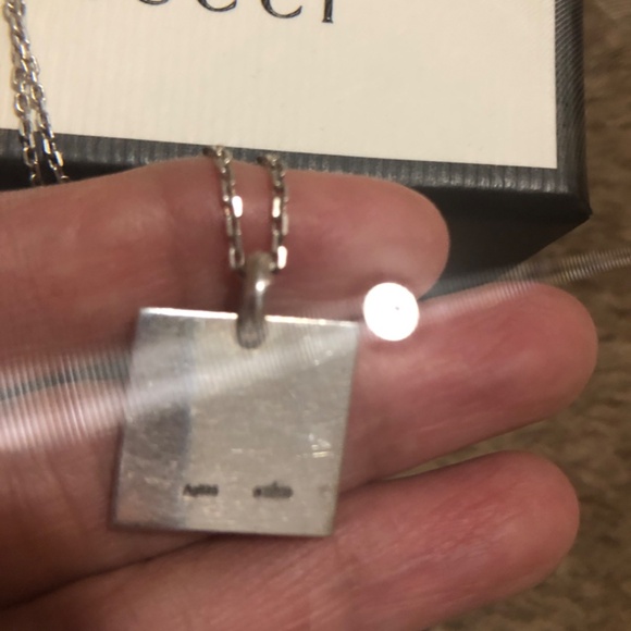 TODAY ONLY:GUCCI Sterling Silver Necklace - complete inclusion (box, card,pouch) - Picture 10 of 10
